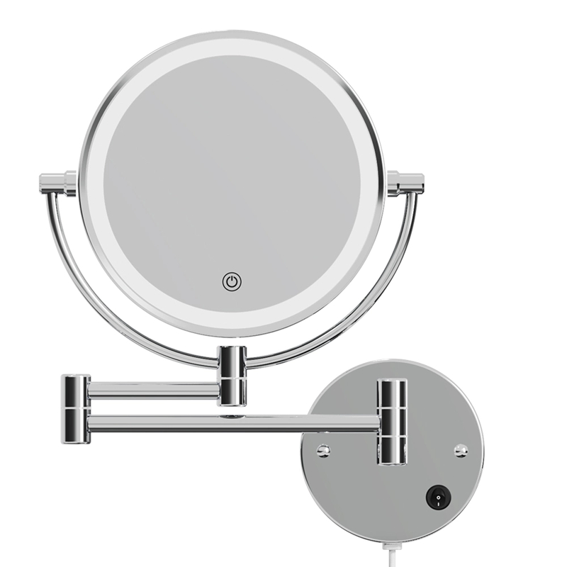 wall mounted lighted makeup mirror with magnification