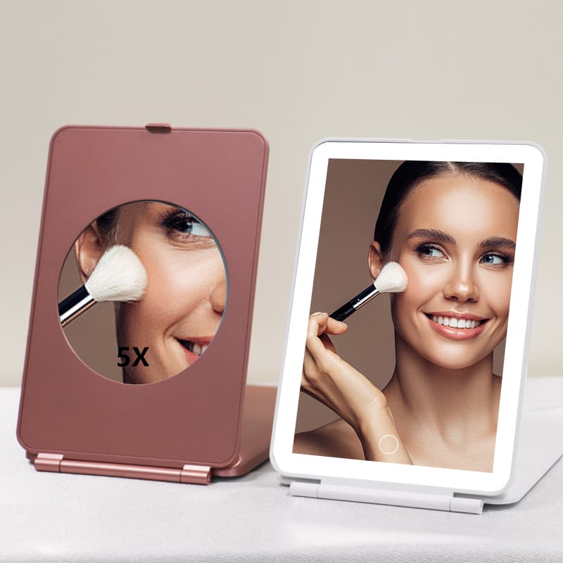 travel makeup mirror 5x magnification with light