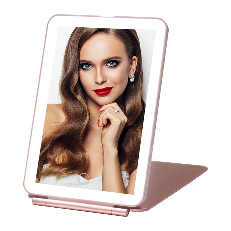 travel makeup mirror with light