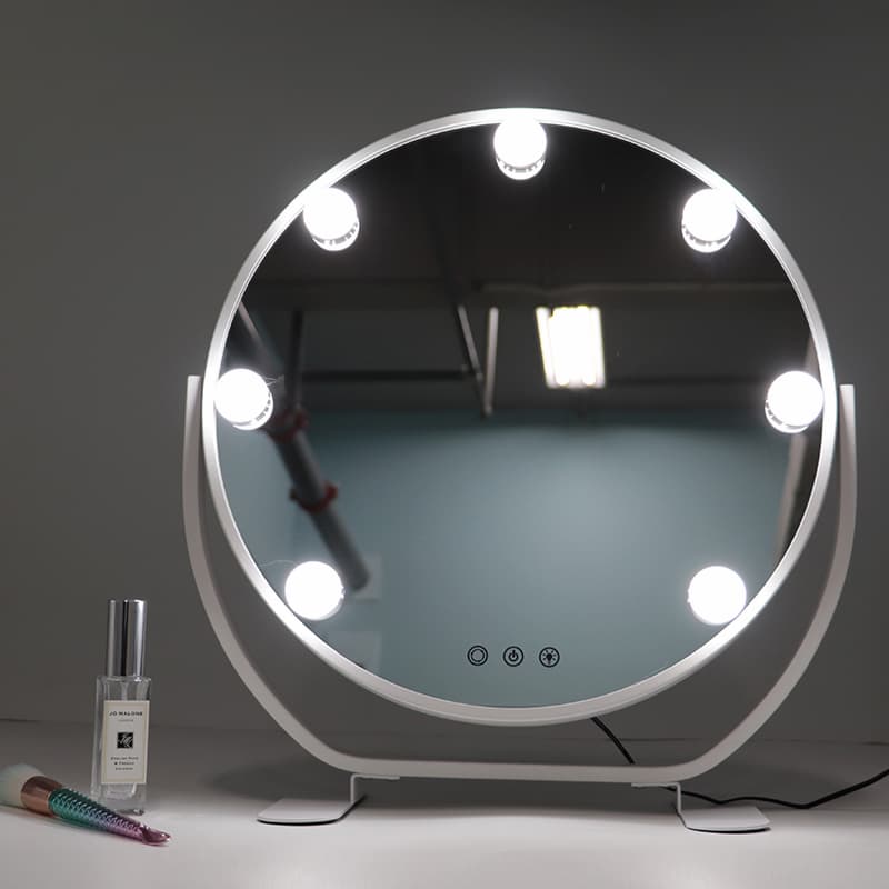 DP364 Round Shape Metal Frame Base  Hollywood Mirror Vanity Mirror with Lights
