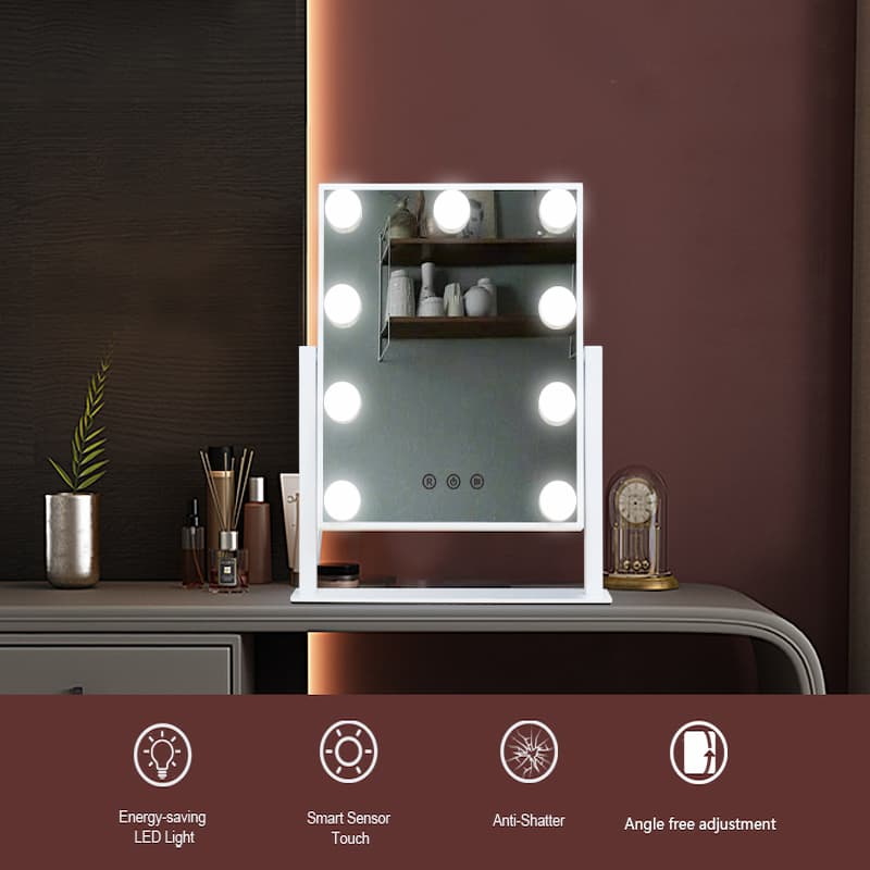mirror with lights for makeup desk