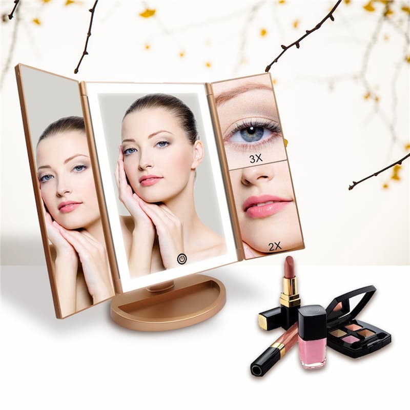 trifold makeup mirror