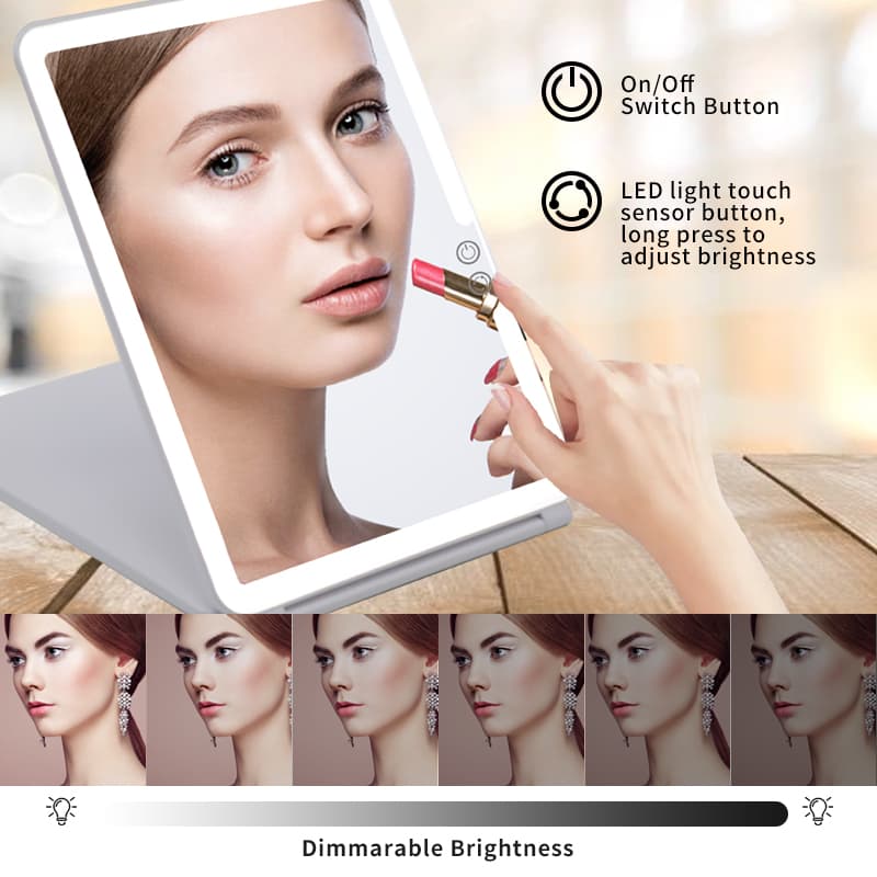 makeup mirror with dimmable brightness