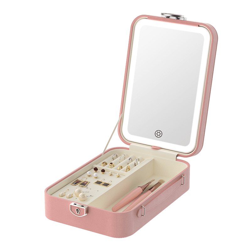 makeup mirror with case