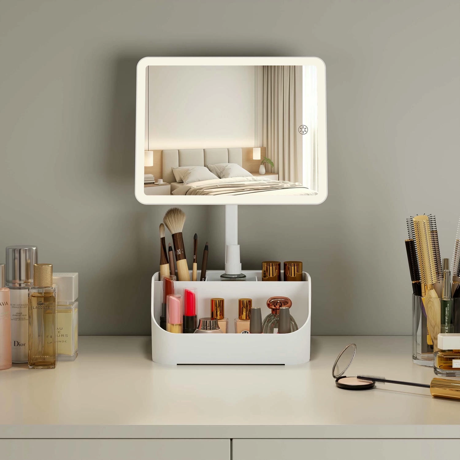 Makeup Mirror With Storage