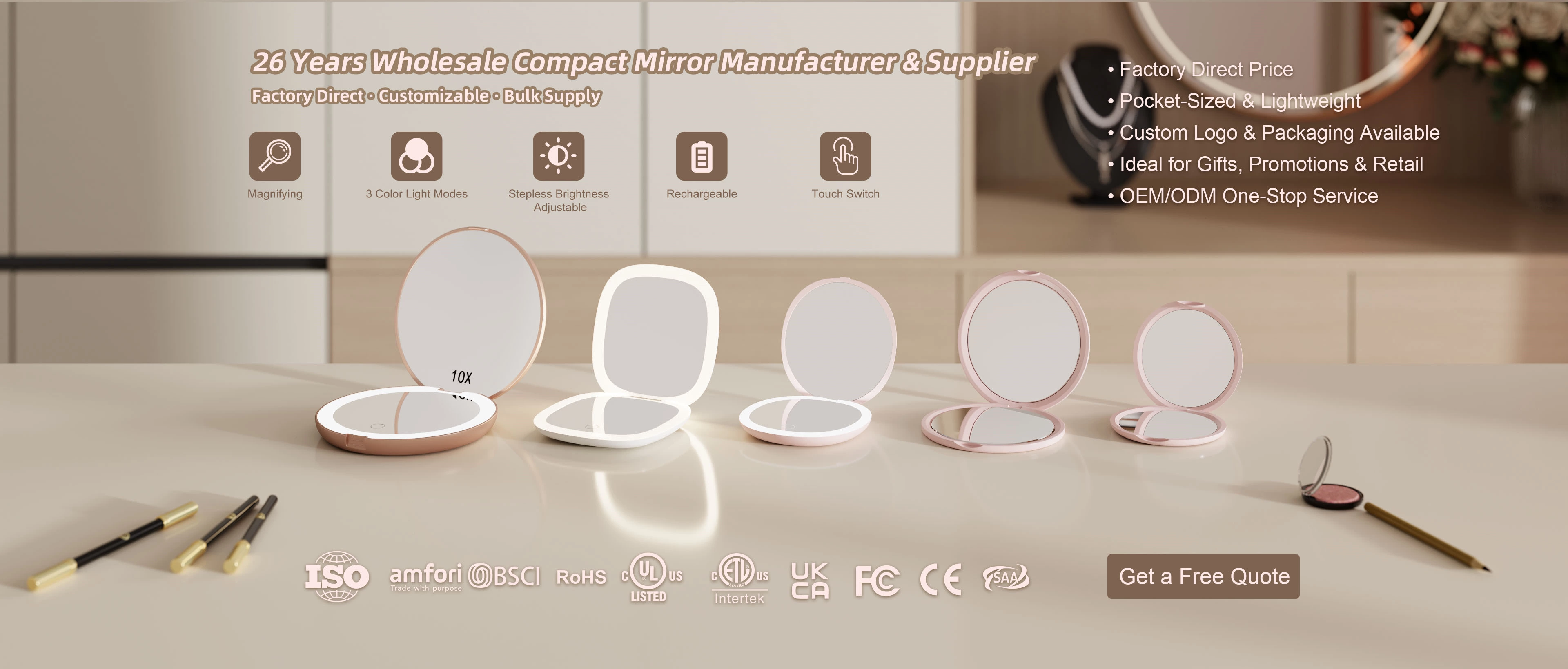 Wholesale Copmact Mirror Manufacturers