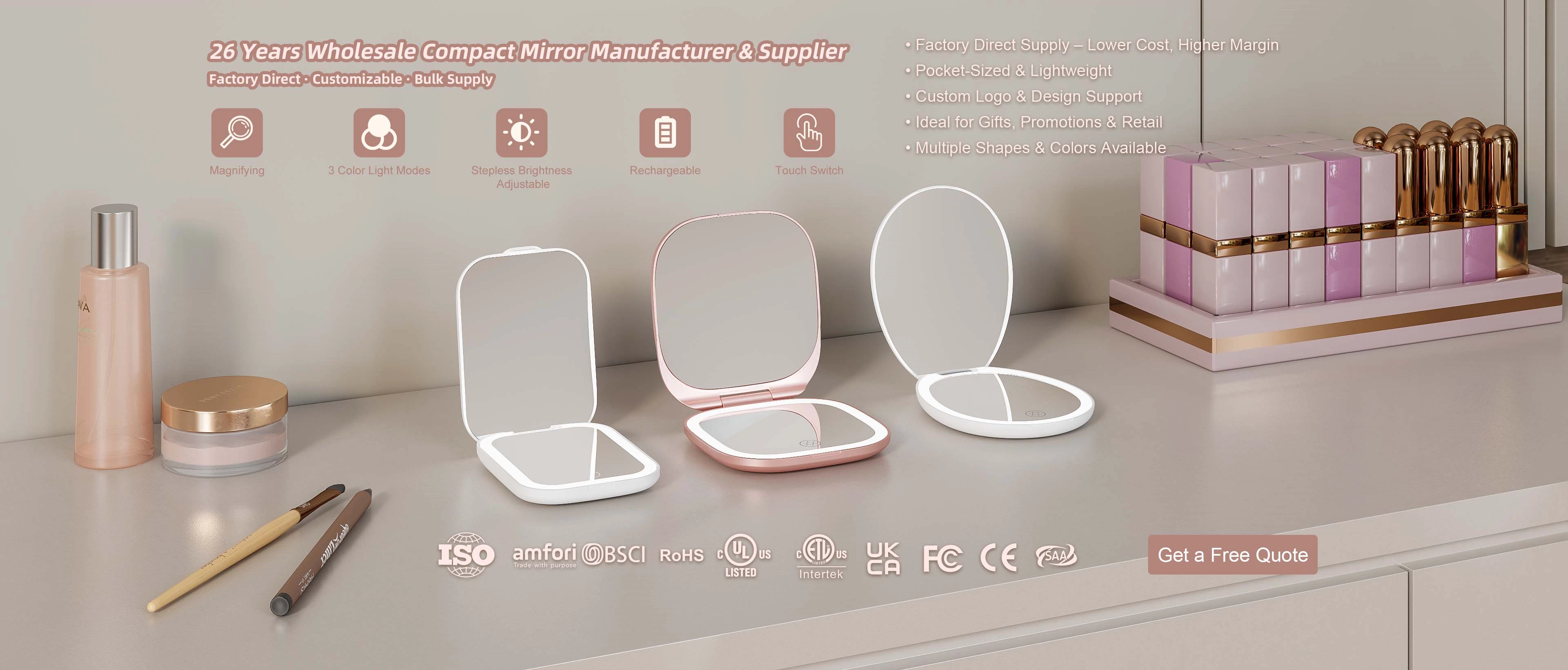 Wholesale Copmact Mirror Manufacturers