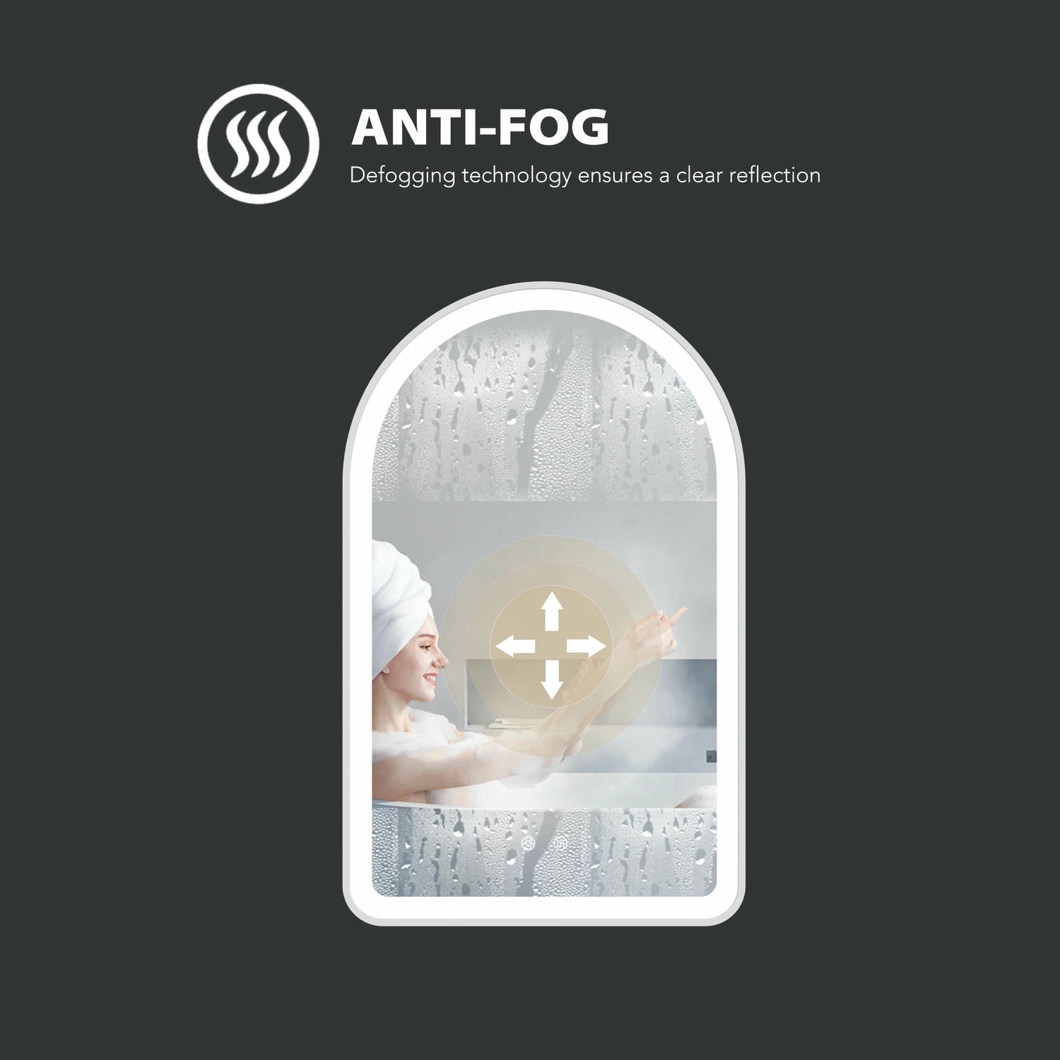 Arched LED Bathroom Mirror