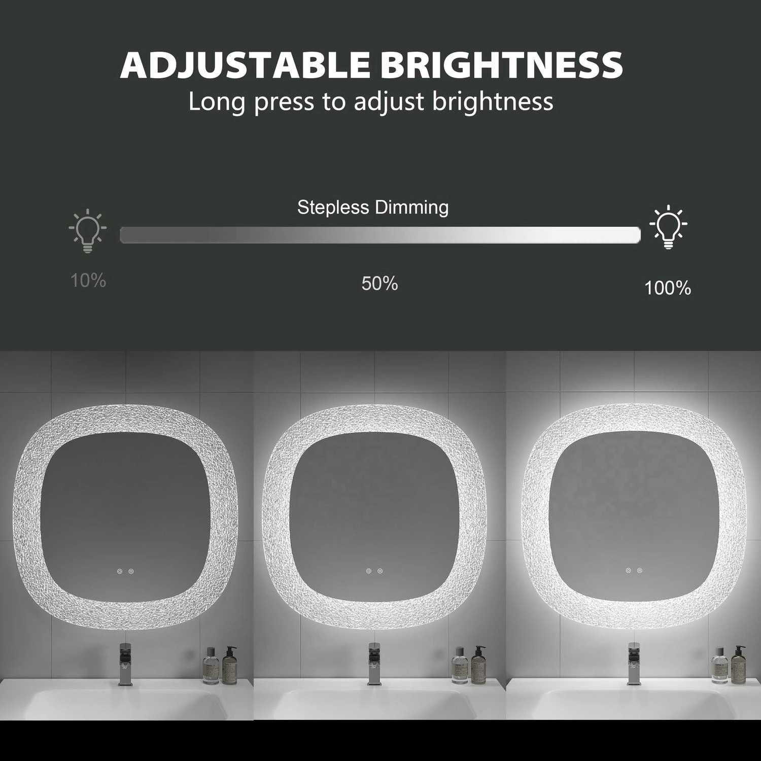 Irregular LED Bathroom Mirror