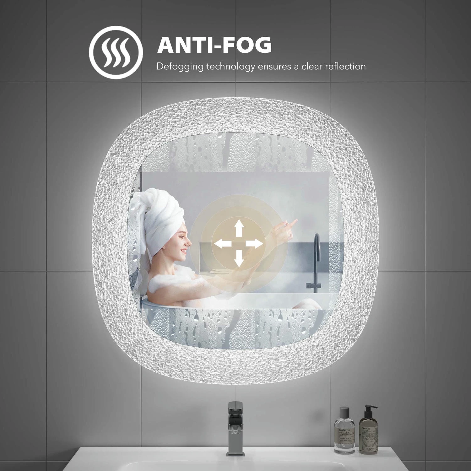 Irregular LED Bathroom Mirror