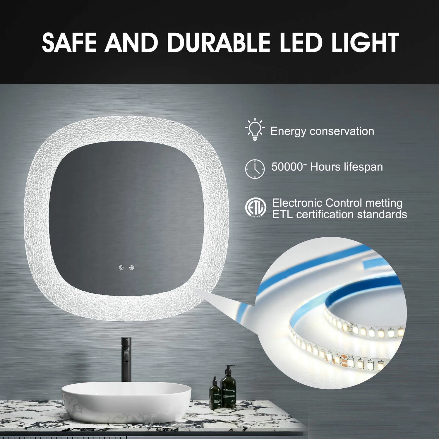 Irregular LED Bathroom Mirror