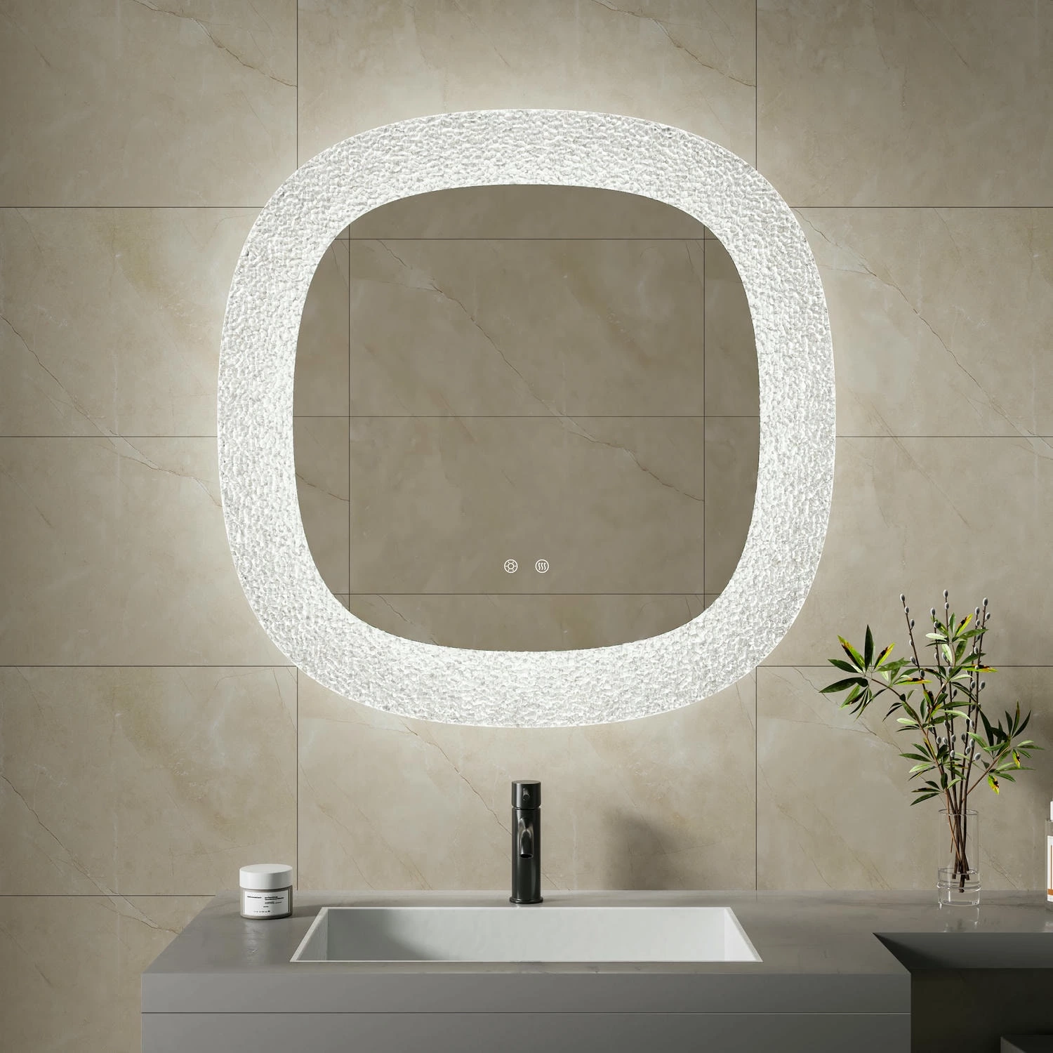 Irregular LED Bathroom Mirror