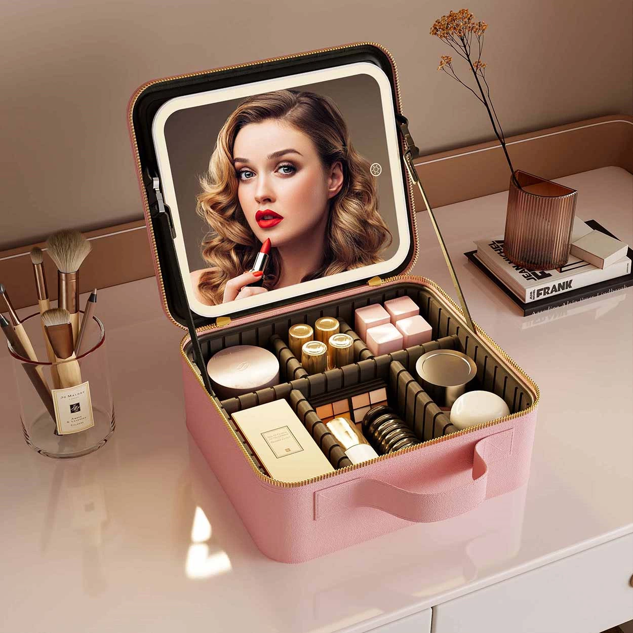 Makeup Bag With Mirror