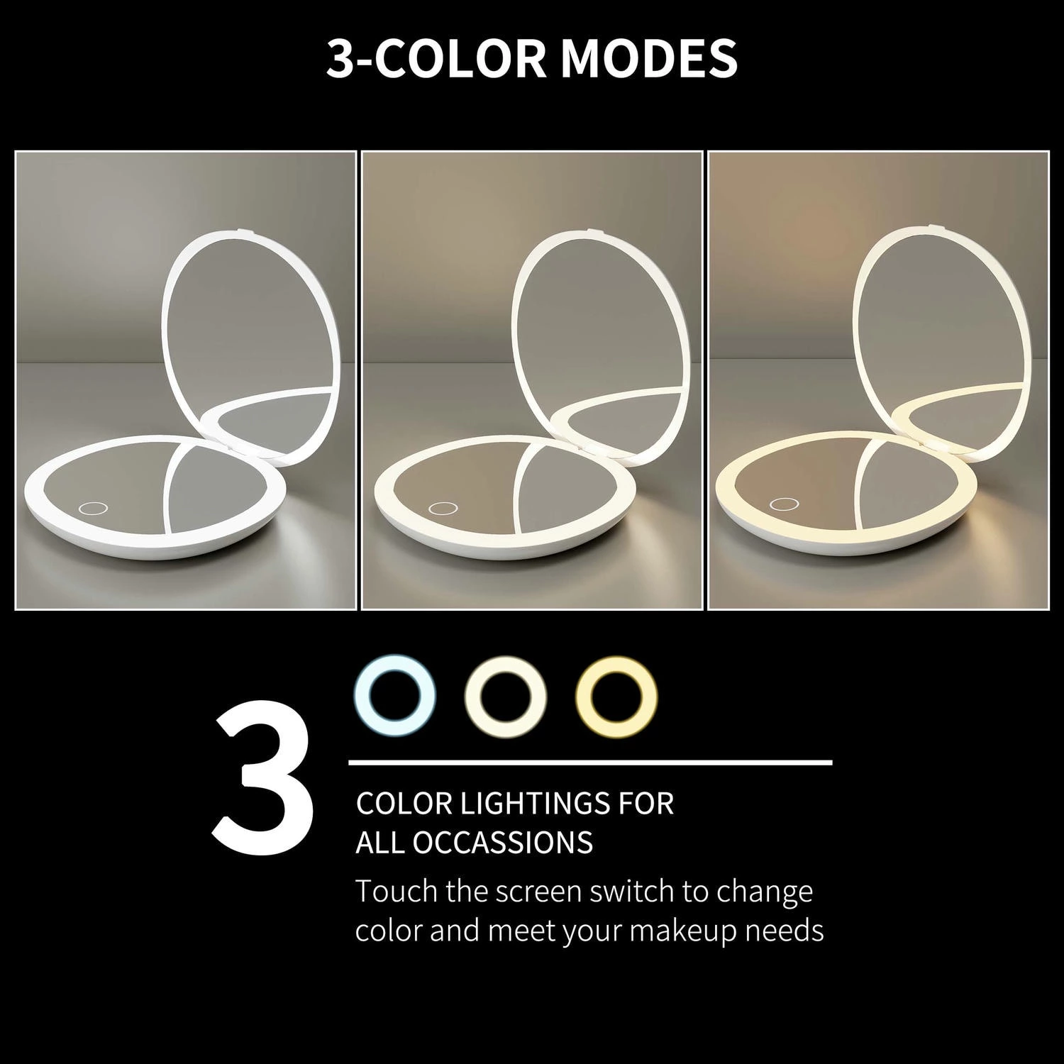 Rechargeable LED Pocket Mirror