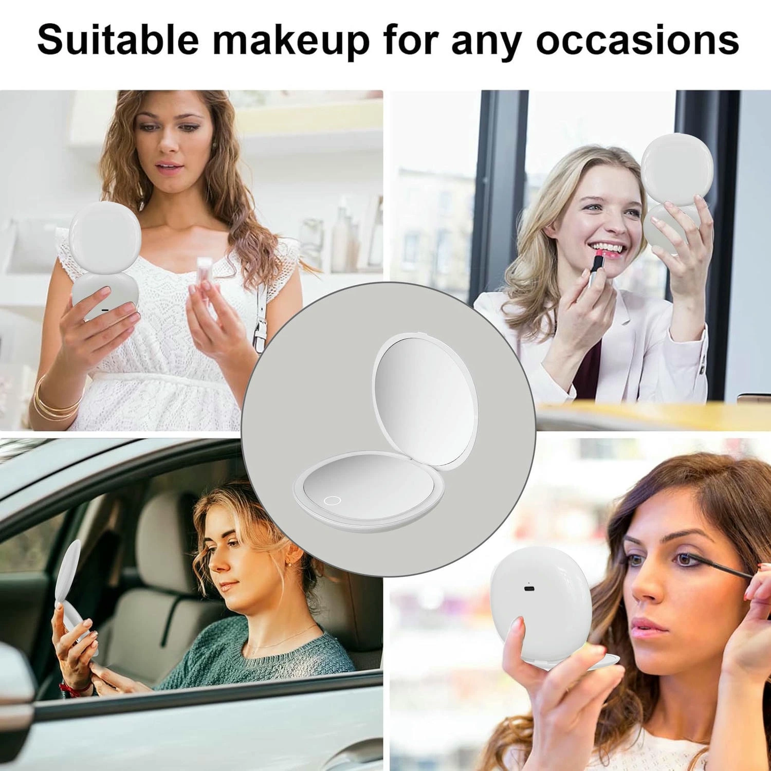 Rechargeable Compact Mirror