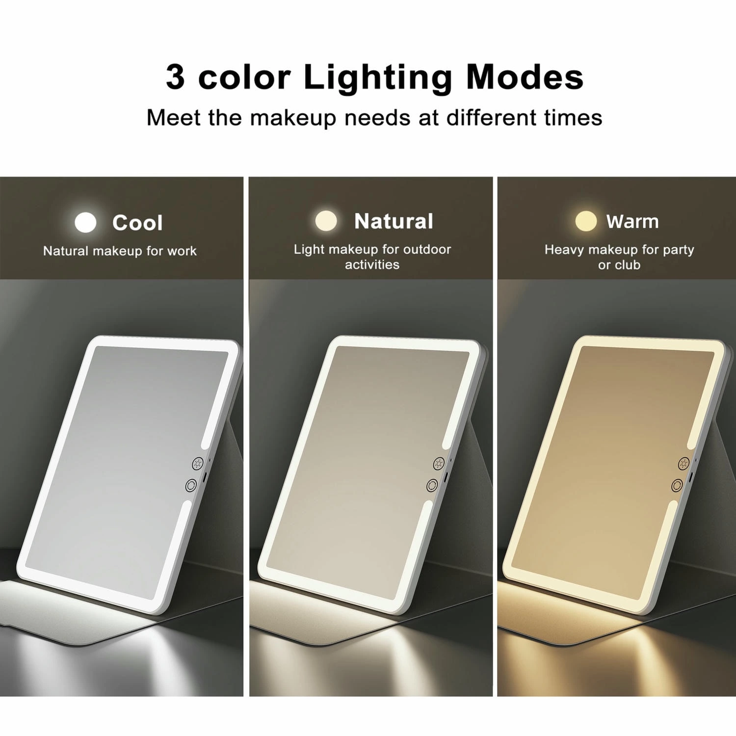 Portable LED Travel Makeup Mirror