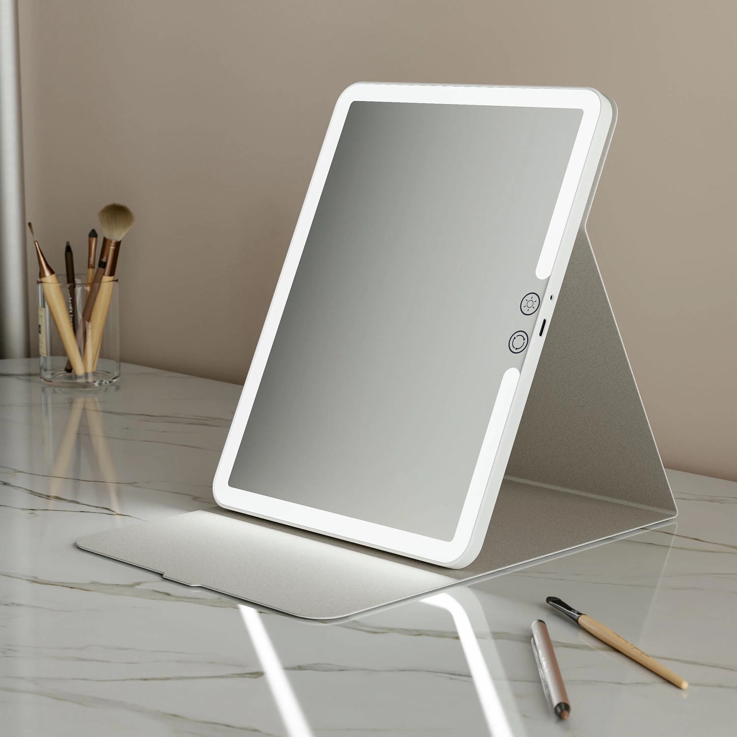 Portable LED Travel Makeup Mirror