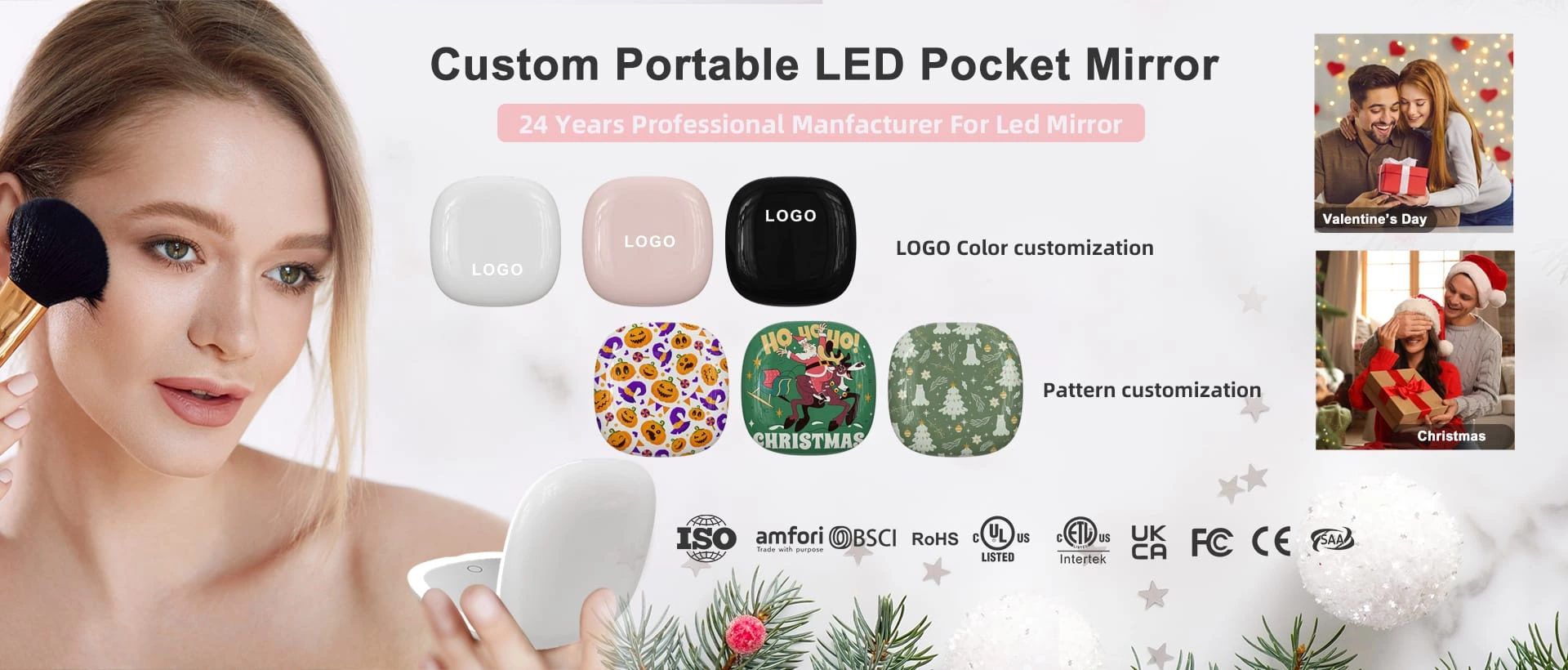 Double Sided Compact Mirror