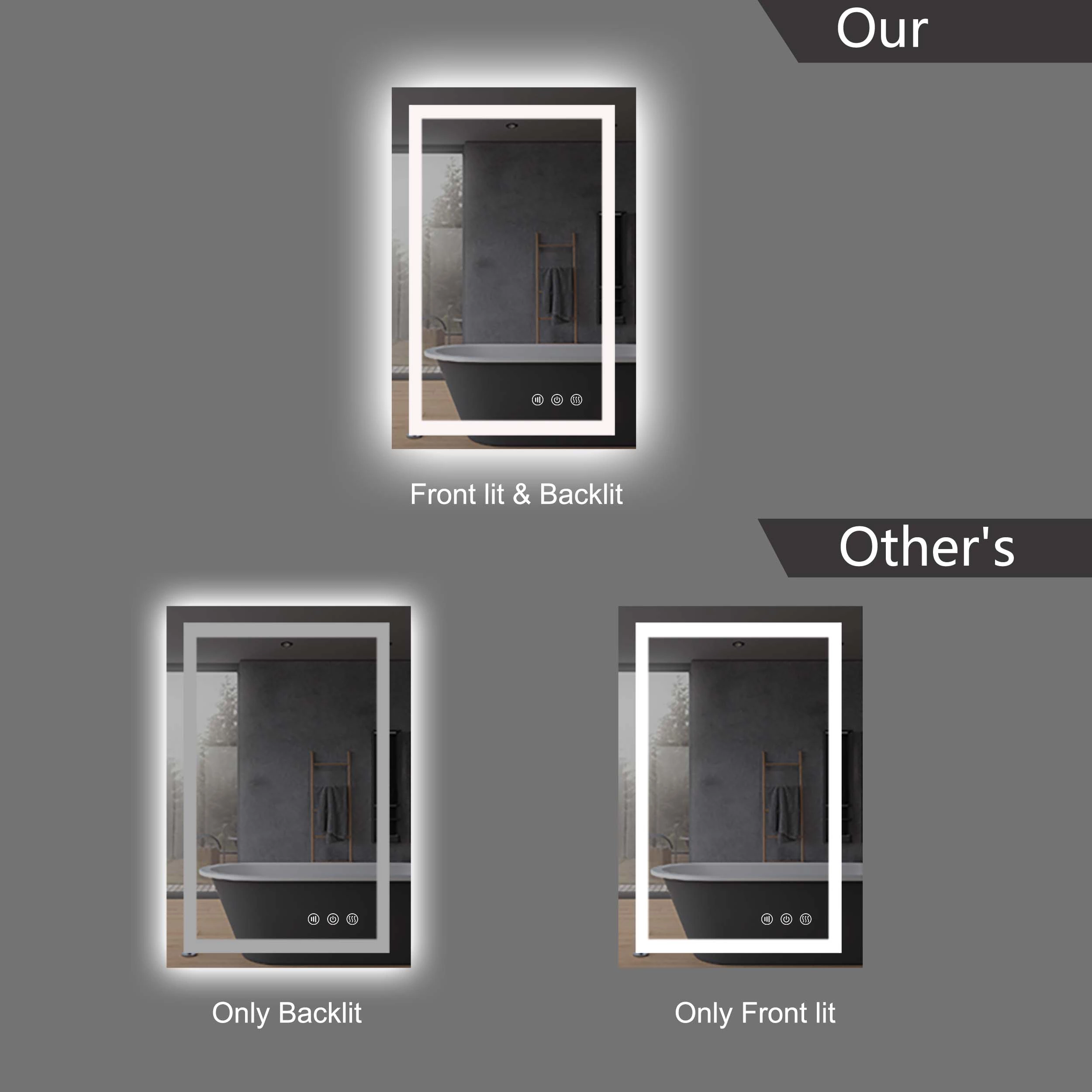 Frameless Backlit Led Bathroom Mirror