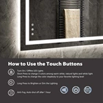 Frameless Backlit Led Bathroom Mirror