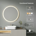 Round Irregular LED Bathroom Mirror