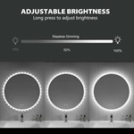 Round Irregular LED Bathroom Mirror