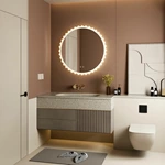 Round Irregular LED Bathroom Mirror