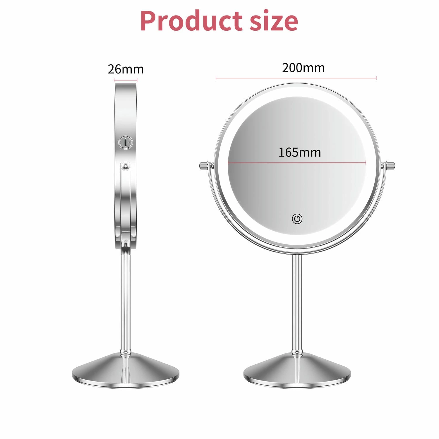 Double Sided LED Vanity Mirror