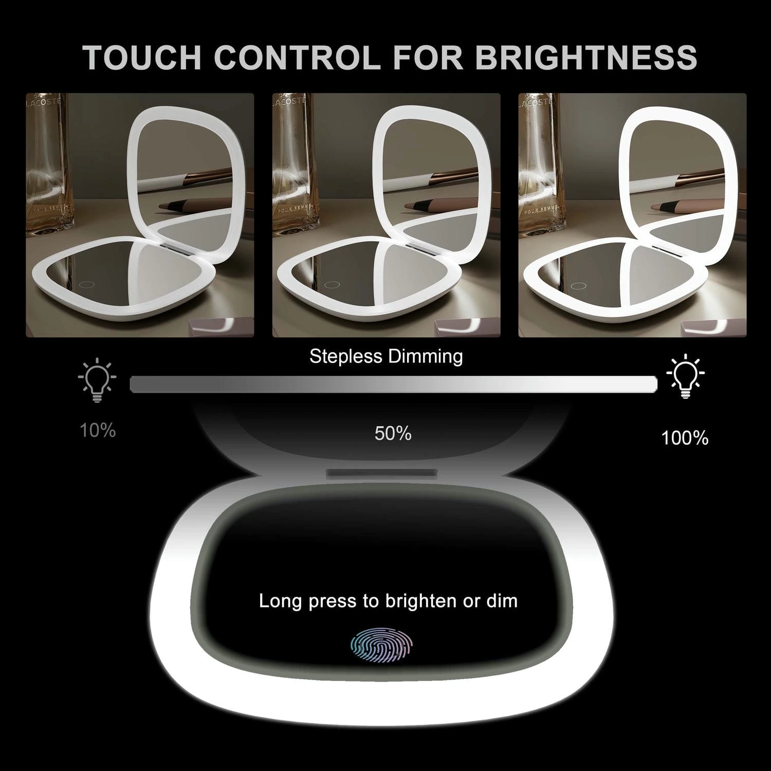 Rechargeable LED Compact Mirror