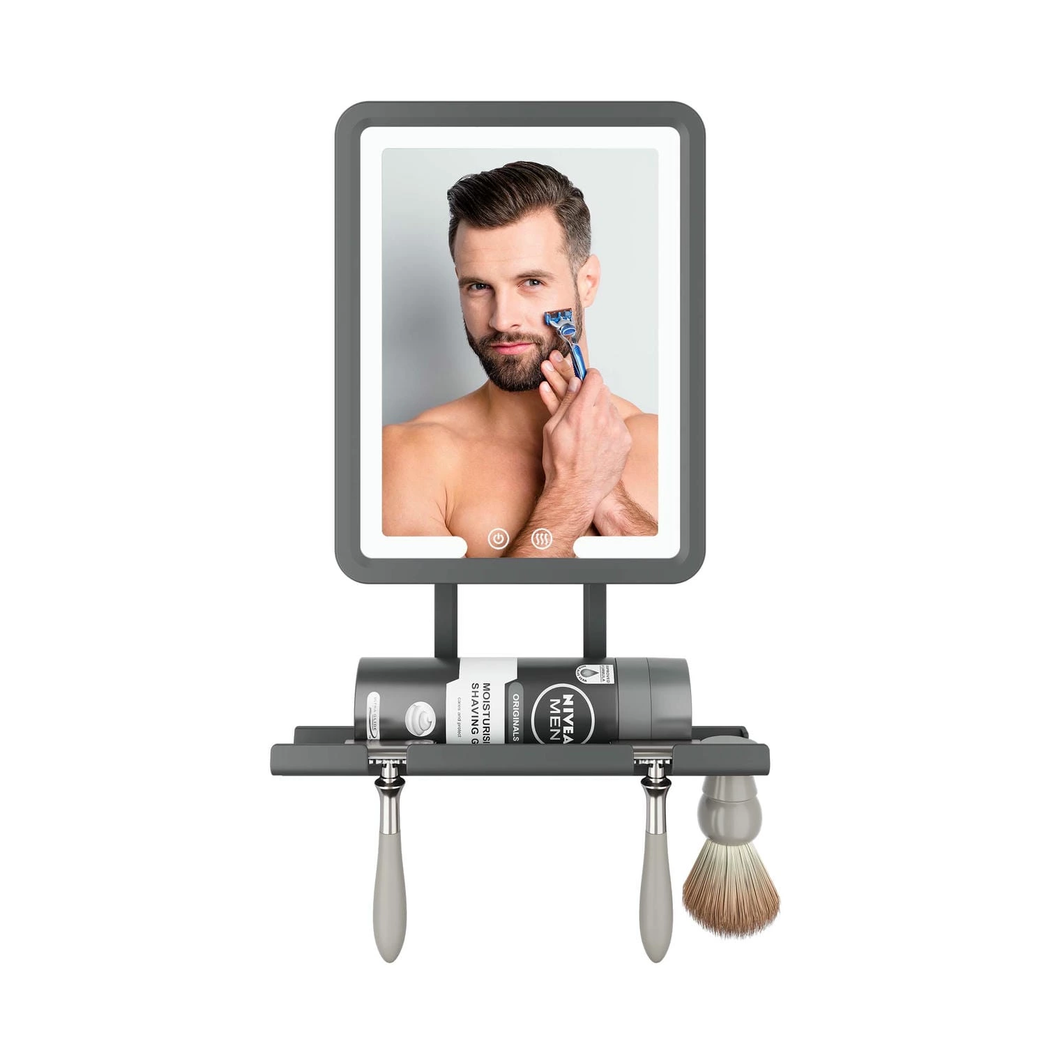LED Heated Fogless Shaving Mirror
