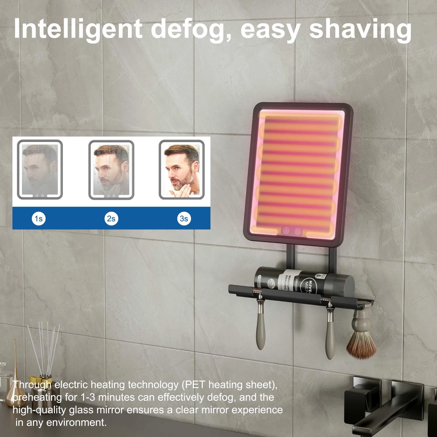 Heated Shaving Mirror