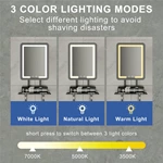 LED Heated Fogless Shaving Mirror